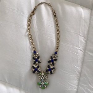 Blue/Green/Gold J.Crew Statement Necklace